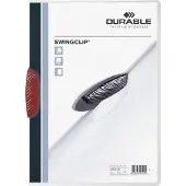 Durable klemmap Swingclip, A4, PP, met clip, rood