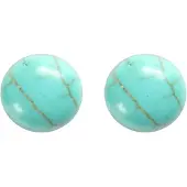 Charme Bijoux Magneet oorbellen Turquoise 8 mm