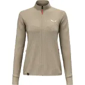 Salewa - Women's Puez Waffle Hybrid PL Jacket - Fleecevest 38, beige/bruin