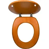 Novaservis Houten toiletzitting, notenhout, standaard.