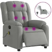 Sonstiges Massagestoel elektrisch verstelbaar stof lichtgrijs