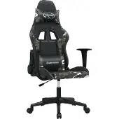 Syfax Massage gamestoel kunstleer zwart en camouflage