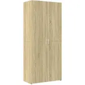 vidaXL Hoge kast 80x42,5x185 cm bewerkt hout sonoma eikenkleurig
