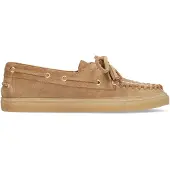 Manfield Cognac suède boatloafers | Maat 39
