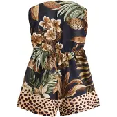 Next Jumpsuit navy / bruin / lichtbruin / pastelgroen