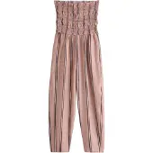 Next Jumpsuit bruin / rosa / wit