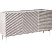 Beliani YARAKA - Dressoir met 3 deuren - Lichtbeige - MDF