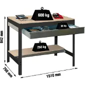 Simonwork (bancos De Trabajo) Bt0 Box Werkbank 842x1510x760 Mm