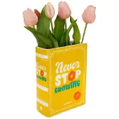 Balvi vaas Book keramiek geel