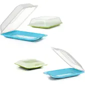 TATAY 2 Maxi + 2 Mini Sausage Holder Set 4 Units Transparant
