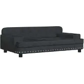 Syfax Hondenmand 90x53x30 cm fluweel zwart