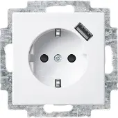Busch-Jaeger B SI SCHUKO, 2x USB-aansluiting, 20 EUCB2USB-914, 1 stuk.