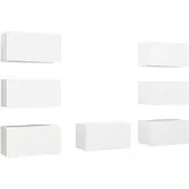 Syfax Tv-meubelen 7 st 30,5x30x60 cm bewerkt hout wit