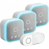Avidsen 102508-3 Sona-T Battery draadloze deurbel met 3 ontvangers op batterijen