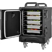 Vevor Geïsoleerde voedselcontainerhouder, warmhoudbox voor de horeca, 75 liter, voedselcontainers met dubbele sluitingen en handgrepen, voedselcontainerhouder