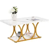 Vevor Salontafel/Bijzettafel in marmerlook