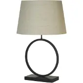 Searchlight Tafellamp Elegant Zwart Met Creme Kap