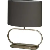 Searchlight Tafellamp Sleek brons met grijze kap