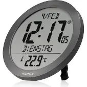 KIENZLE radio-wekker met binnentemperatuurindicator, antracietkleurig