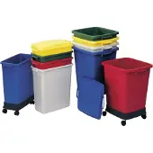Graf Afvalbak zonder deksel, 90 liter, geel