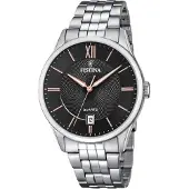 Festina Herenhorloge F20425/6 in Zwart en Zilver