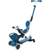 Globber Meegroeistep - Go Up Baby Learn 360 - Blauw - Lichtgevende wielen - Vanaf 15 maanden