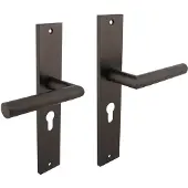 Intersteel Deurkruk Bastian op schild 245x45 mm profielcilindergat 55 mm antracietgrijs