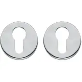 Intersteel rozetten met profielcilindergat verdekt 49x7mm - chroom mat