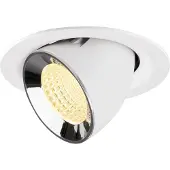 SLV Inbouwspot Numinos Gimble M wit/chroom 3000K - 55gr
