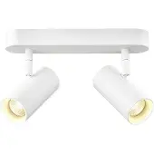 SLV Opbouwspot Noblo wit 2-lichts instelbaar