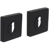 Intersteel sleutelrozetten vierkant 55x55x10mm - mat zwart