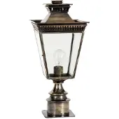 Limehouse Landelijke sokkellamp Pagoda Short Pillar handgemaakt - koper gevlamd (AB)
