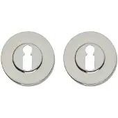 Intersteel rozetten met sleutelgat verdekt 50x8mm - nikkel glans
