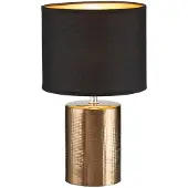 FISCHER&HONSEL GMBH Tafellamp Bronz, zwart, Woon-/ Eetkamer, Textiel / Stof / Zijde, Modern, Tafellamp