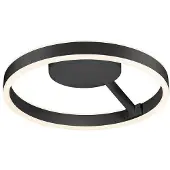 SLV Strakke plafondlamp One 40 zwart Ø 40cm