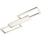Eglo LED-plafondlamp Monirote, dimbaar, alu / grijs / zink, Woon-/ Eetkamer, Aluminium, Modern, LED plafondlamp