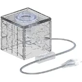 Calex lampvoet E27 | Tafelmodel met schakelaar | Kubus | Glas | Transparant