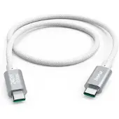 Hama Oplaadkabel USB C - USB C Full-Featured USB 3.2 GEN2 10Gbit/s 150 cm Wit/Aluminium