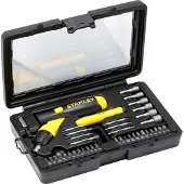 Stanley 38 Delige Pistoolgreep Ratel-Bit-Set - 0-63-038