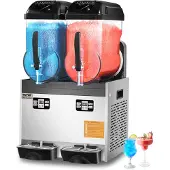 Vevor commerciële slushmachine, 12 liter x 2, dubbele tank, slushijs machine, slushy machine voor bevroren dranken, machine voor 96 porties margarita-smoothies