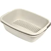 Nobby kattenbak met zeef, kleur: miso (beige/bruin)