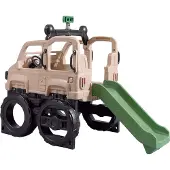 Step2 Safari Truck Climber Klimtoestel met Glijbaan | Klimrek van kunststof voor in de tuin / buiten | Speelgoed voor kinderen
