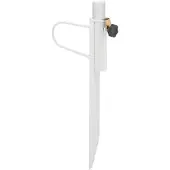 Relaxdays grondanker parasol - wit- parasolhouder metaal - strandparasolhouder - grondplug