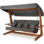 Westmann 4-persoons houten verandaschommel luna 2600 139x260x195 cm