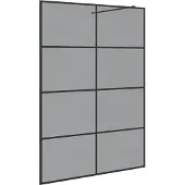 Syfax Inloop Douche Wand Zwart 140 x 195 cm gehard glas