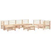 vidaXL 8-delige Loungeset massief grenenhout