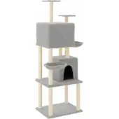 Syfax Kattenmeubel met sisal krabpalen 180 cm lichtgrijs