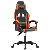 Syfax Gamestoel kunstleer zwart en oranje