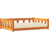 Syfax Hondenbed Wasbruin 100 x 70 x 28 cm Massief grenenhout