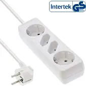 InLine Stekkerdoos met 4 contacten (2+2) / wit - 5 meter